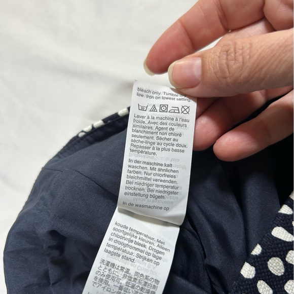 J. Crew Women’s Navy White Modern Polka Dot Pencil Skirt 100% Cotton Size 0 NWT - Picture 9 of 12